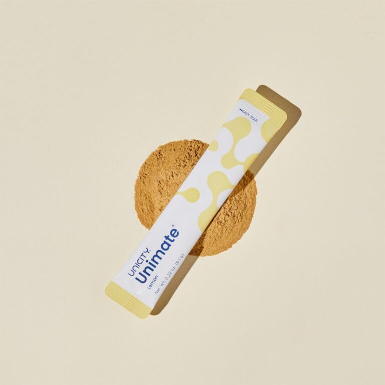 Unicity Unimate Natural Lemon—Ultra Concentrated Yerba Mate Drink Mix (30 Packets) - Alternative to Coffee and Energy Drinks (30-Day Supply)