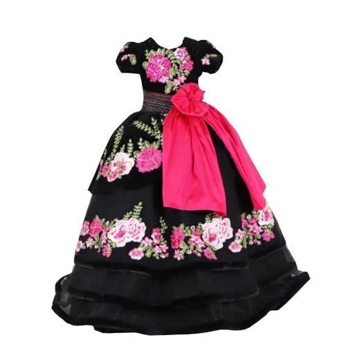 Floral Applique Mini Quinceanera Dresses Toddler Velvet Tulle First Communion Dress