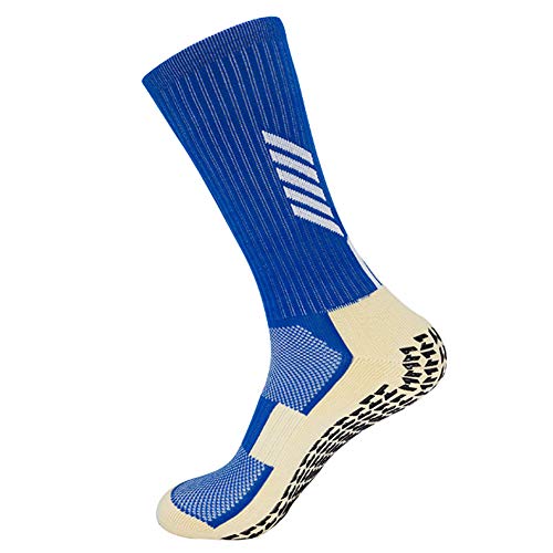 Image of Ulalaza Unisex Anti Slip Sports Thicken Cushion Soccer Socks Non Skid Grippy Traction for Football Basketball Sports