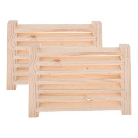 Tubayia 2 rejillas de ventilación de madera para sauna Cover