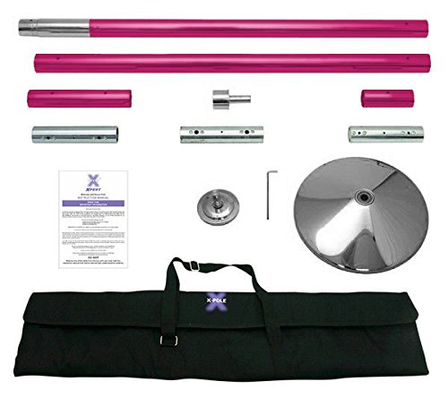 X-Pole 45mm Pink Powder Coated X-Pert Dance Pole (Spin/Static)