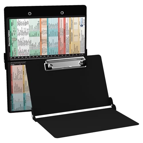 Whitecoat® Clipboard - Pharmacy Edition (Bi-Fold, Black)