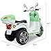 Kidzone Ride On Motorcycle Toy 3-Wheel Battery Powered Motorbike for Kids Aged 3+ Years with Music, Headlight, Horn, Storage Trunk, Key Switch for Boys & Girls - Light Green