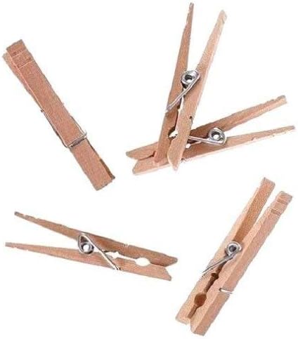 Clothes Pins 30 Spring Clip Wood 3-1/4" Long and 3/4" Wide Long Crafts, Clothespins Decorative, Wooden Clothespins