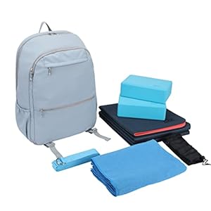 EKE Cork Folding Yoga Mat, 5mm Thickness, Standard Size, Foldable, Lightweight and Portable, Suitable for Yoga, Pilates, Fitness, Sports, Training, Comes with Canvas Carry Bag Good Gift