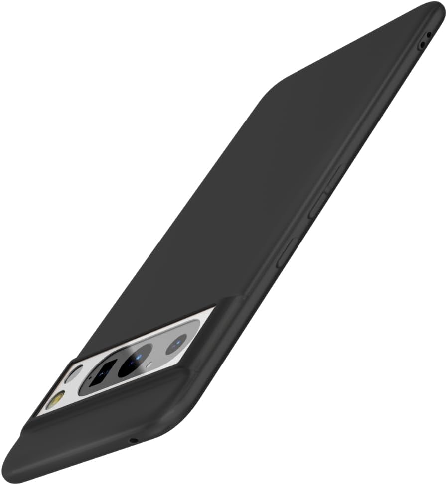 Google Pixel 8 Pro Case Ultra-Thin Slim Fit [Guardian Series] Phone Cases Soft Flexible TPU Matte Finish Coating Grip Light Protective Cell Phone Back Cover for Google Pixel 8 Pro 2023-Black