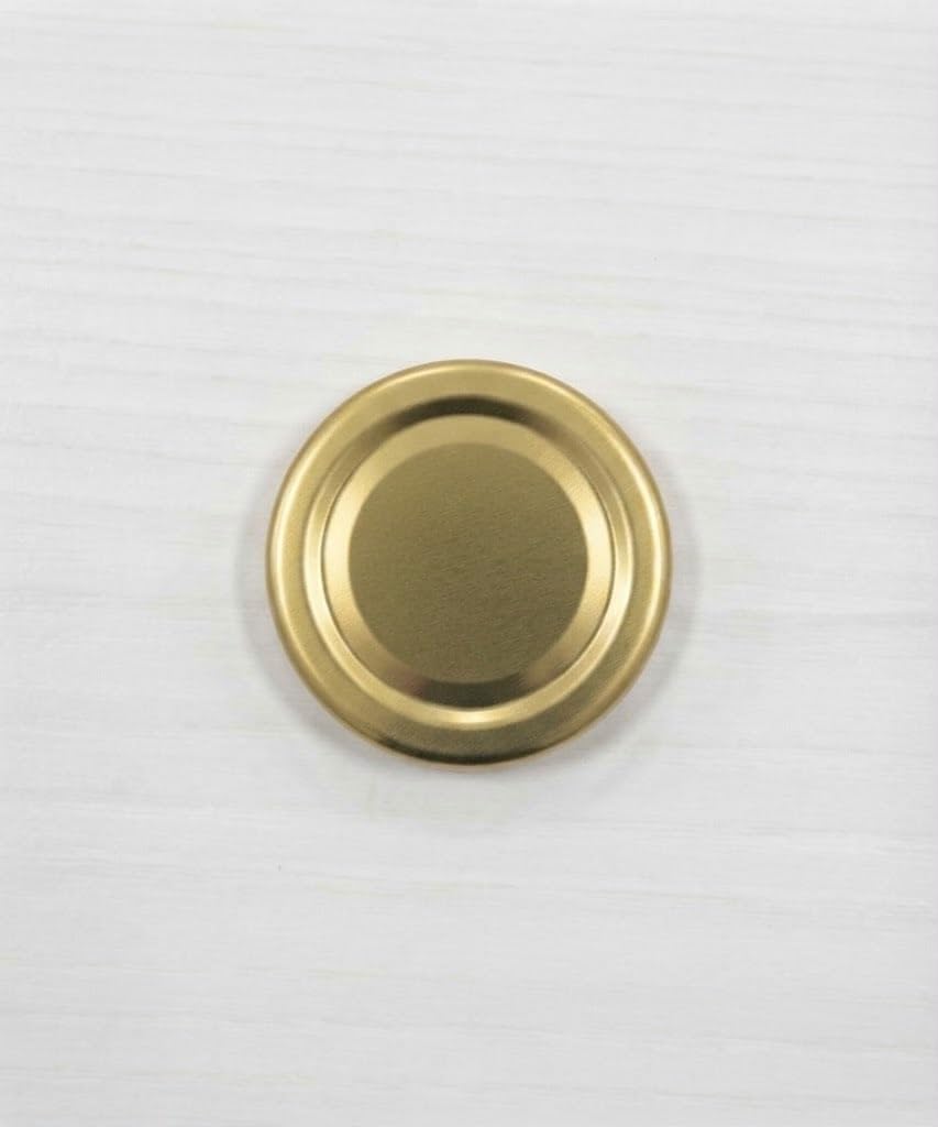 Generico Capsula Diametro 48 Tappo Vite Venduto in pacchi da 100 Pezzi | 100 tappi twist-off Ø48 mm oro lucido, chiusura ermetica per conserve, marmellate e miele. Qualità professionale