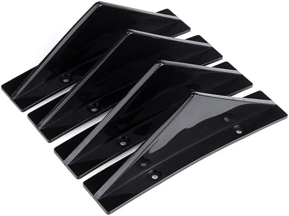 Miniatura 3 de Difusor de parachoques trasero compatible con Chevy Camaro LS LT1 SS 2002-2022 alerón de alerón de tiburón negro brillante, divisor de labios, 4