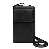 【Konstruktion der Handytasche】: Die vordere Klappe der handy tasche damen umhange hat eine Tasche mit einem Magnetverschluss und kann Handys bis zu 5,5 Zoll halten. Die Rückseite der handy umhängetasche damen hat ein volles Fach mit Reißverschluss und eine kleine eingebaute Reißverschlusstasche für Mobiltelefone, Bargeld, Karten, Tickets, Pässe, Schlüssel, kleine persönliche Gegenstände und 4 Kreditkartenfächer.