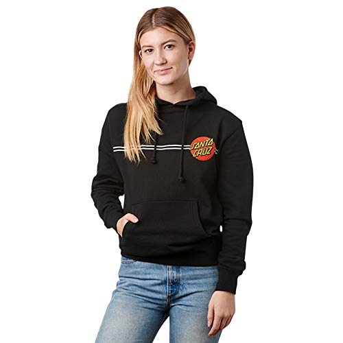 SANTA CRUZ Classic Dot P/O Hooded Regular Sweatshirt Black Med Womens