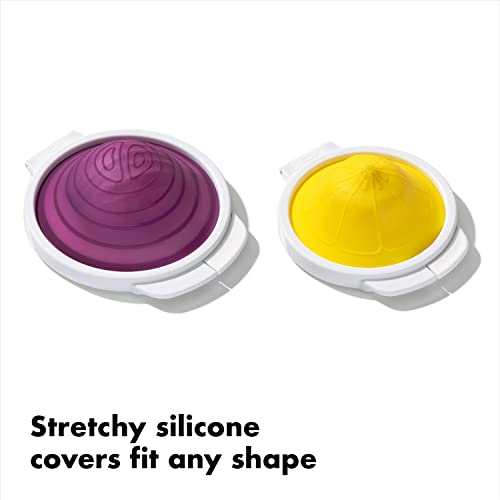 OXO Conjunto de silicone reutilizável Good Grips Cut & Keep – Cebola e Limão