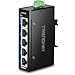 Produktbild TRENDnet 5-Port Industrial Gigabit DIN-Rail Mini Switch, TI-GLC50, 5 x Gigabit-Ports, Extreme Temperatur IP30, 10Gbps Switch-Kapazität, Schwarz