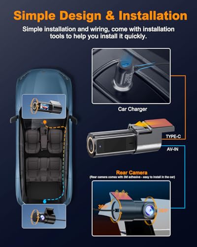 Image of Dash Cam Front and Rear 4K, Built-in 5GHz WiFi with CPL, Dual Dashcams for Cars with 64GB Card, 24H Parking Mode, WDR, Ultra HD Night Vision, G-Sensor, Loop Recording, App Control, Support 256GB Max