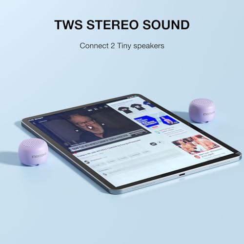 Image of Mini Bluetooth Speaker, Tiny Portable Speaker with TWS, Small Wireless with Built in Mic, for Gift Travel Outdoor Laptop (Purple)
