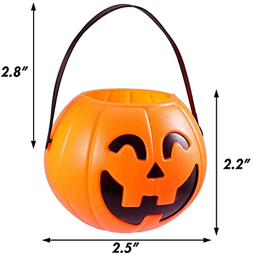 Brown Leaf Halloween Small Pumpkin Basket Candy Holder for Halloween Party Supplies Buckets 7 x 6 cm (Pack of 10) 1