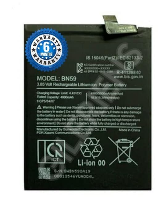 Image of Original BN59 Battery for Redmi Note 10S /Note 10 M2103K19G, M2101K7BG Battery with 6 Month Warranty** (EE139)