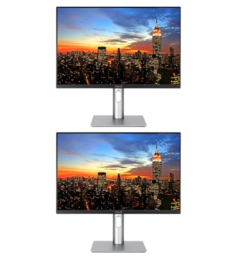 Asus ProArt PA248CRV 24-inch 1920 x 1200 WUXGA IPS Professional Monitor, 2-Pack Bundle with USB-C 96W PD, Daisy Chain DisplayPort, HDMI, USB Hub and Integrated Speakers