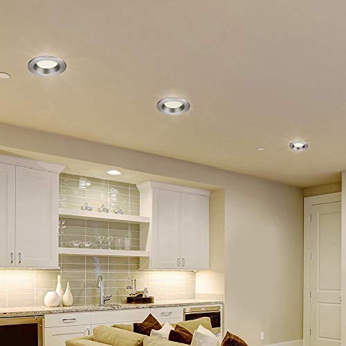 Designers Fountain 5 In./6 In. 3000K Soft White Integrated Led Recessed Light Cec-T20 Baffle Trim In Brushed Nickel, Evl6733Cbn30 #TOP2