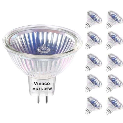 Vinaco MR16 Halogen Bulb 35W 12V GU5.3 Base 2800K for Landscape Light