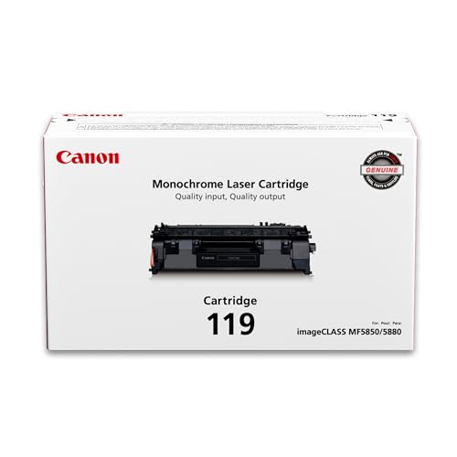 Canon Genuine 119 Black Toner Cartridge Compatible with LBP250 Series, MF410 Series, MF5800 Series, MF5900 Series, MF6100 Series, LBP6300dn, LBP6600 Series - image 1