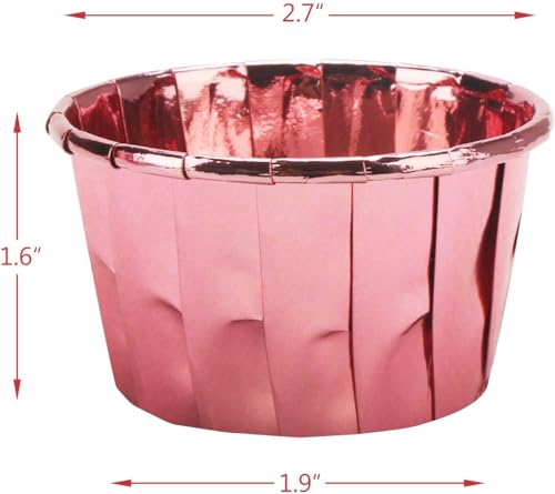 Image of Jubilant 50 Pcs Cupcake Liners, Disposable Ramekin Muffin Baking Cups, Aluminum Cupcake Cups, Little Foil Baking Cups