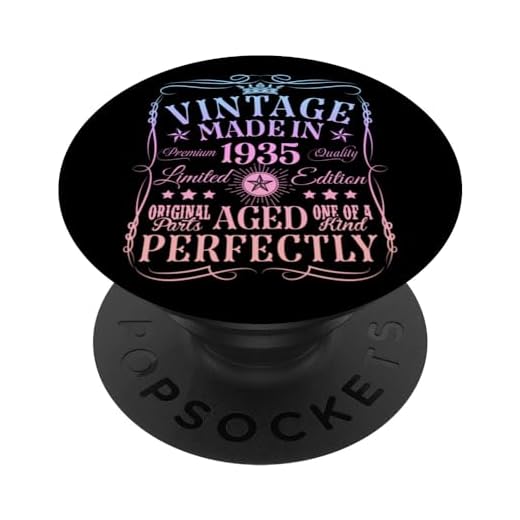 Decoraciones vintage de cumpleaños 89 vintage de 1935 89 cumpleaños PopSockets PopGrip Intercambiable