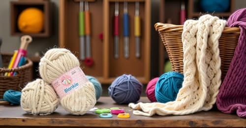 Image of GANGA Knitting Yarn Thick Chunky Wool, Blankie Light Mouse 400 GMS Best Used with Knitting Needles-VE Art-ADHG