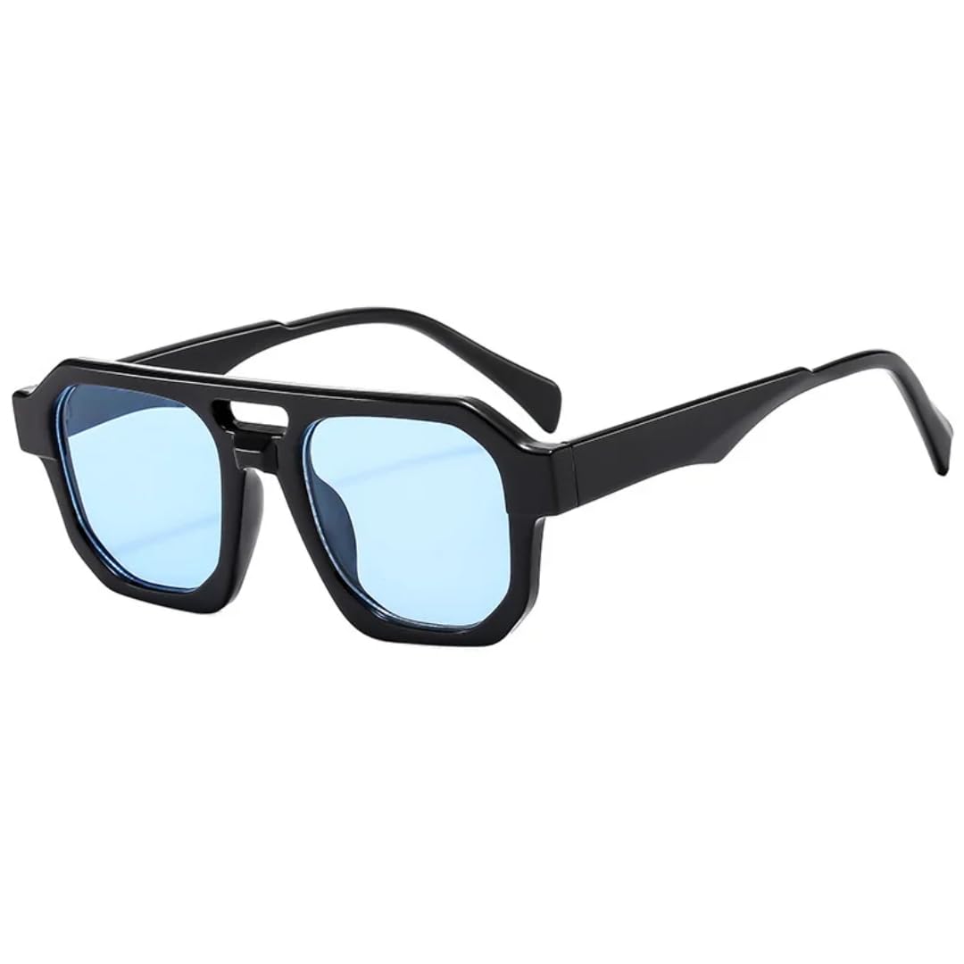 Lunettes de soleil double pont style rétro protection UV400 mixte - 8
