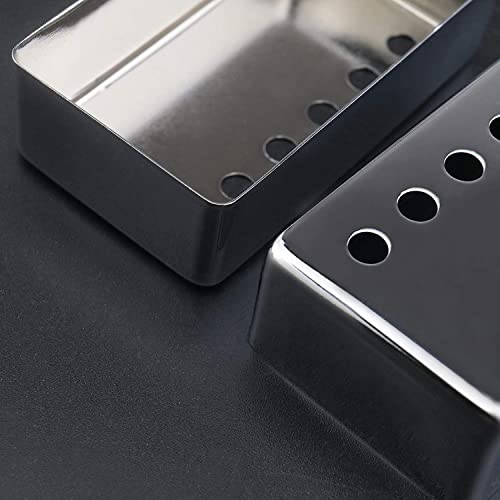 Qyyq 2Pcs Humbucker Guitar Pickup Cover Guitar Neck Bridge Pickup Covers For Eletric Guitar Bass Accessories Parts Replacement (Chrome) #TOP5