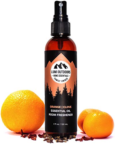 Natural Air Freshener - Orange Clove - Essential Oil Odor Eliminating Room Spray