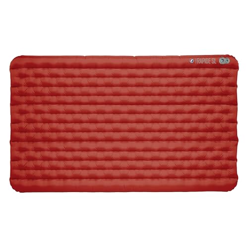 Image of Big Agnes Rapide SL - Insulated Sleeping Pad, Ultralight, All Season Compact Backpacking and Hiking, Pumphouse Sack Included, Orange, 40X72 Double Wide