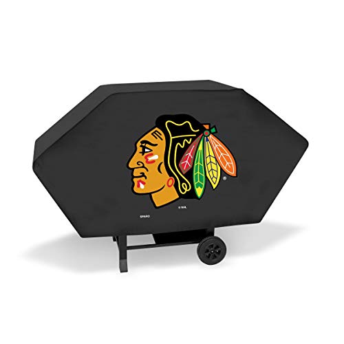 Rico Industries Blackhawks Executive Grill Cover (Black)