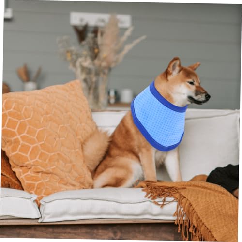 CLISPEED Hundehalsband Kühlendes Halstuch Aus Atmungsaktivem Material Für Kleine Hunde Blau s Sommer Haustier Zubehör