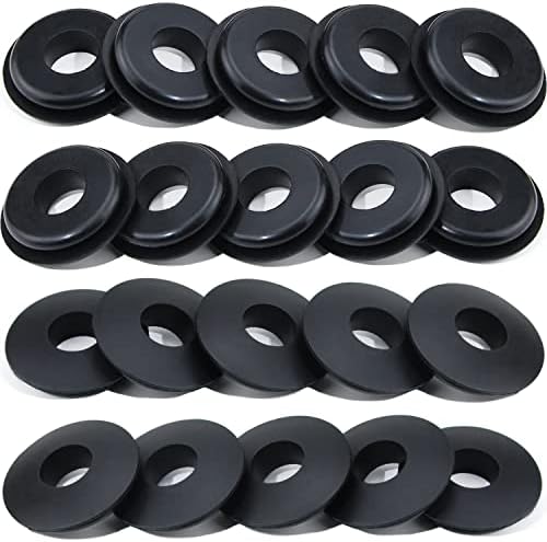 iBroPrat Glad Hand Seal, 20pcs Gladhand Washers Rubber Seals Black Gasket Elastic Grommets for Semi Trucks Trailers Brake Air Hose Parts Number 10028