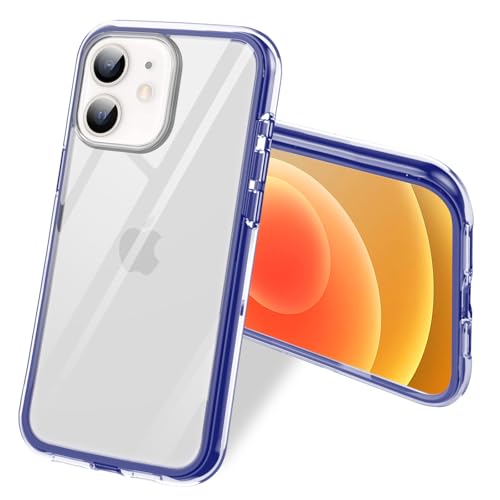 bjnosdv for iPhone 12 & 12Pro �p �P�[�X �N���A 360°�G�A�o�b�O�E��C�[�U�Z�p ���ϏՌ� �X�}�z�P�[�X �A�C�t�H�� 12 & 12Pro ���� �J�o�[ ���e��TPU�f�� ���ϖh�~ �ČRMIL�K�i ���C�����X�[�d�Ή� 6.1