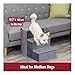 TRIXIE Velour 3-Step Pet Stairs with Storage, Collapsible, Storage Compartments for Pet Toys,Gray