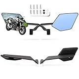 Motorcycle Rear View Mirrors, Stealth Wind Wing Side Mirrors Compatible with 2025 Kawasaki Z400 Z650 Z900 Z1000 Duke 125 200 250 390 690 790 1290 MT03 MT07 MT09 MT10 etc (Large Mirror(Anti-glare))