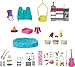 Barbie Dream Camper Playset with Roof Tent, Swing Chair, Fishing Pond, BBQ Grill with Color-Change Feature & 60+ Accessories Including Dough