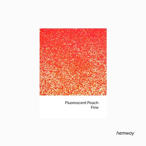 Hemway Glitter Shaker Fluorescent Peach Orange 130g Fine, Craft Glitter Shaker for Resin & Epoxy Crafts - Image 2