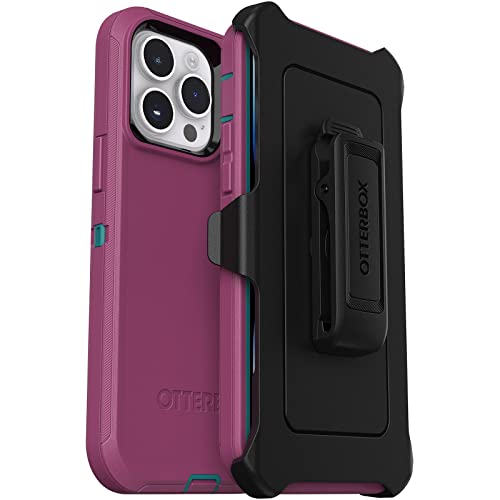 OtterBox Defender Series Screenless Edition Case for iPhone 14 Pro Max (Only) – Holster Clip Included – Non-Retail Packaging – Canyon Sun (Pink)