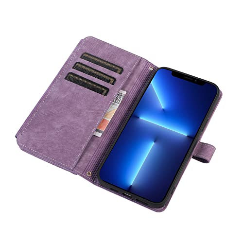 Housse en cuir de luxe pour iPhone 13 Pro Max avec porte-cartes élégant vert