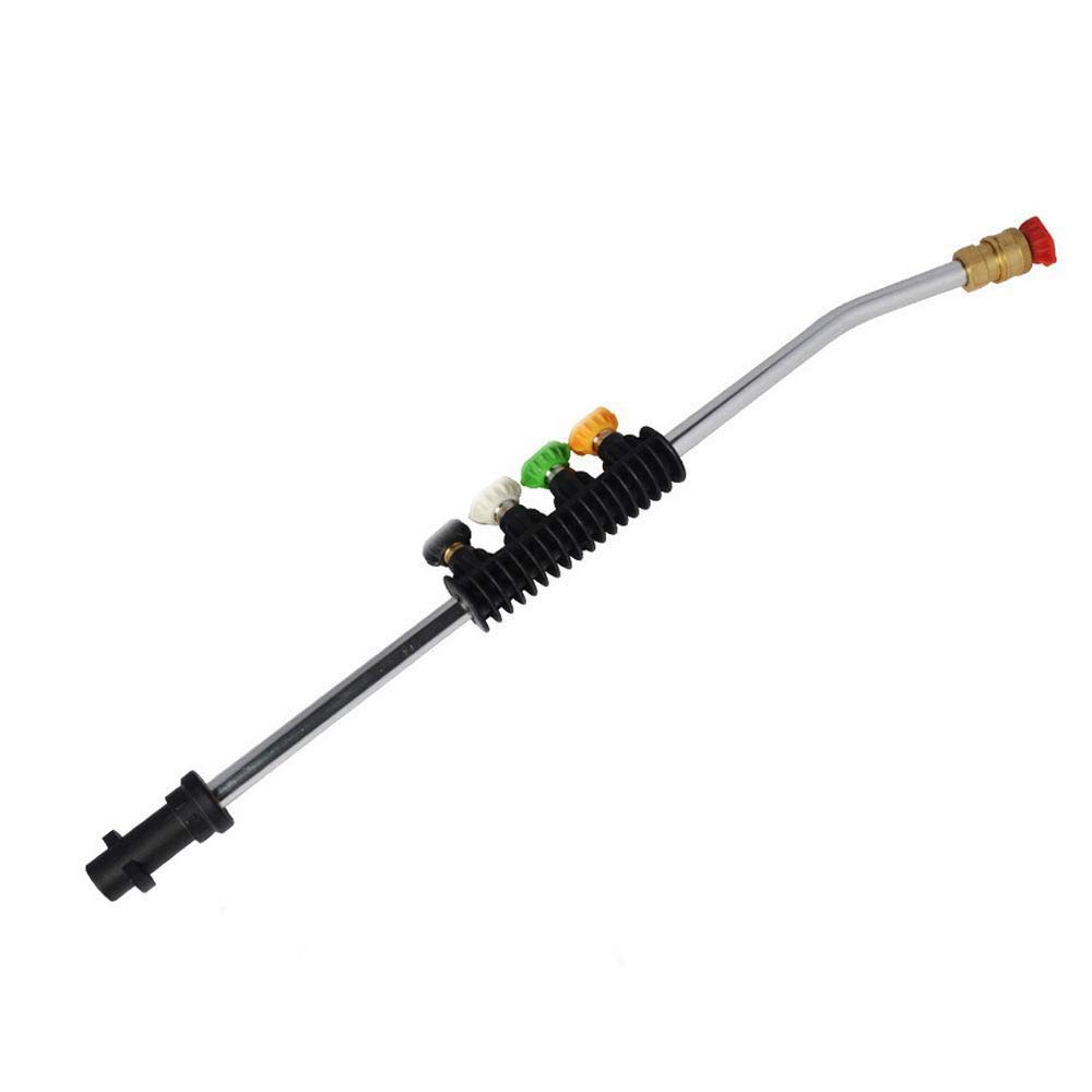 Curved Extension Wand Replacement Lance For Electric High Pressure Car Washers With 5pcs Nozzle Tips, Compatible With Karcher K2 K3 K4 K5 K6 K7