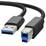 Cable USB tipo B de 1,8 metros, cable de interfaz USB A a B Midi para piano digital, controlador de interfaz de audio, teclado y máquina de tambor