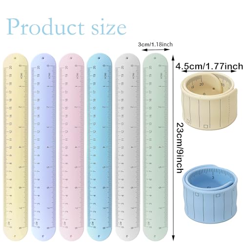 Wearable Notepad Silicone Bracelet Set of 6, Waterproof Nurse Notebook Strap Erasable Memo Wristband Handheld Notepad Bracelet With Ruler Suitable for Nurses 6 Colors Silicone Reminder Wristband