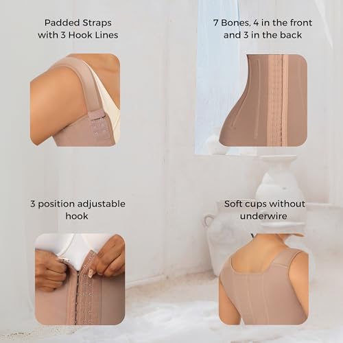 Image of MELIBELT 3031 Fajas Colombianas Moldeadoras 7 Varillas Shapewear Tummy Control for Women Abdominal Double Reinforcement