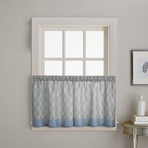 CHF Morocco Geometric Print Tier Pair, 29 x 36 in, Silver, 2-Piece
