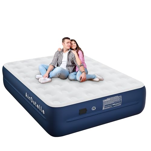 Air Mattress with Battery Pump, Rechargeable USB Electric Pump, Dutch Velvet Surface Self Inflatable Mattress Queen, Portable Air Bed for Camping, Indoor and Outdoor (18