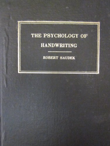 The Psychology of Handwriting/Illustrated Suppl... 0935422013 Book Cover