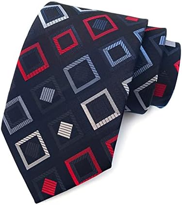 ArBoXiA Men's Necktie, 3.15”X 57.5” Business Classic Large Tartan NeckTie for Men,Woven Jacquard Gentleman Neckties for Men. (G-04)