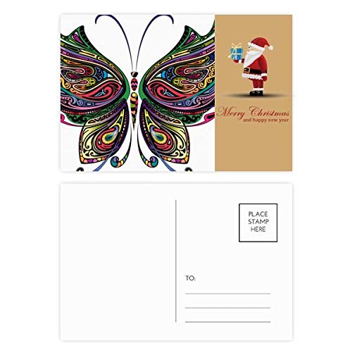 Cartes postales avec motif papillon et Père Noël pour ne jamais manquer de cartes